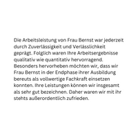 Referenz Ausbildung